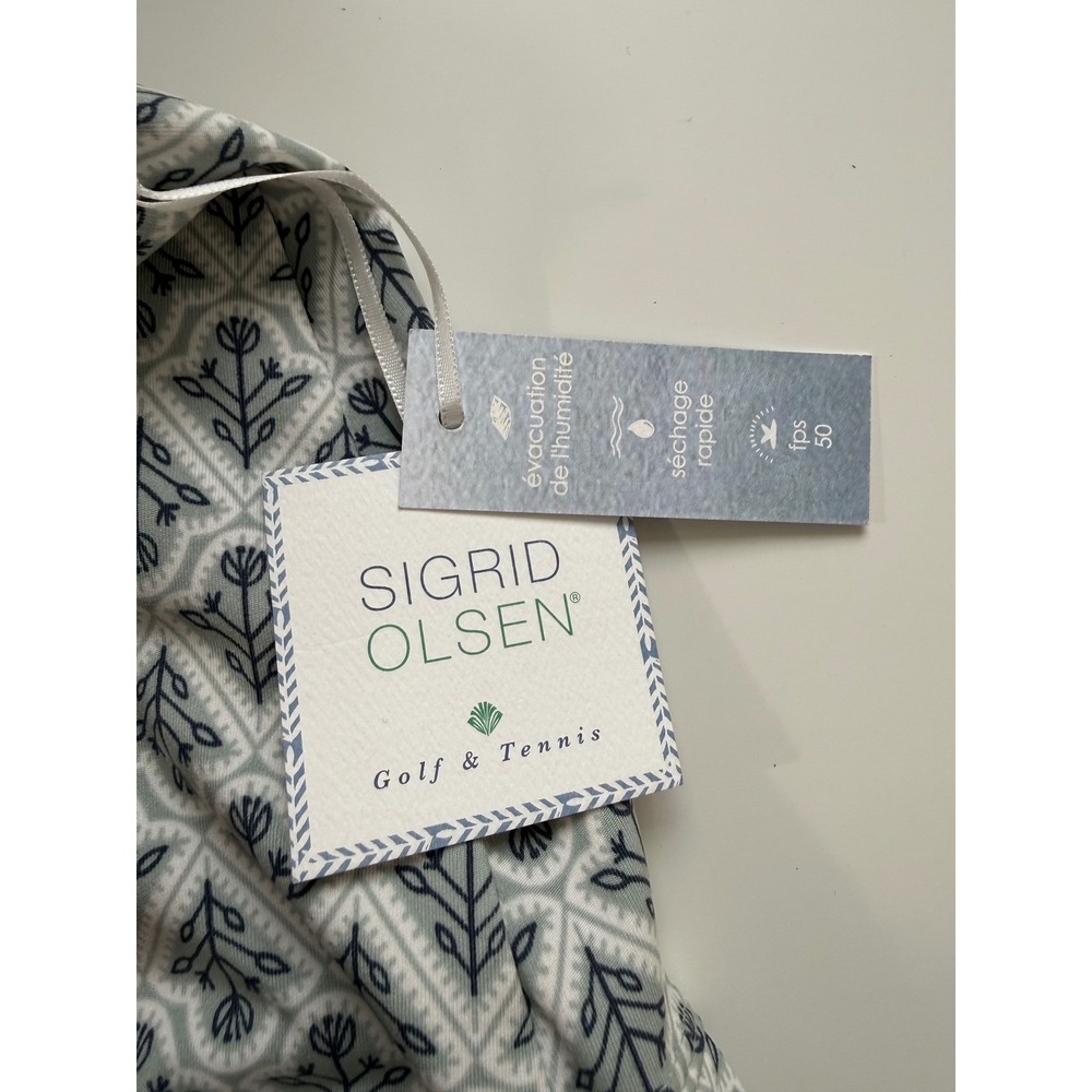 Sigrid Olsen Sage Green Floral Pleated Golf Tennis Skort UPF 50 Size XL NWT - Picture 6 of 10